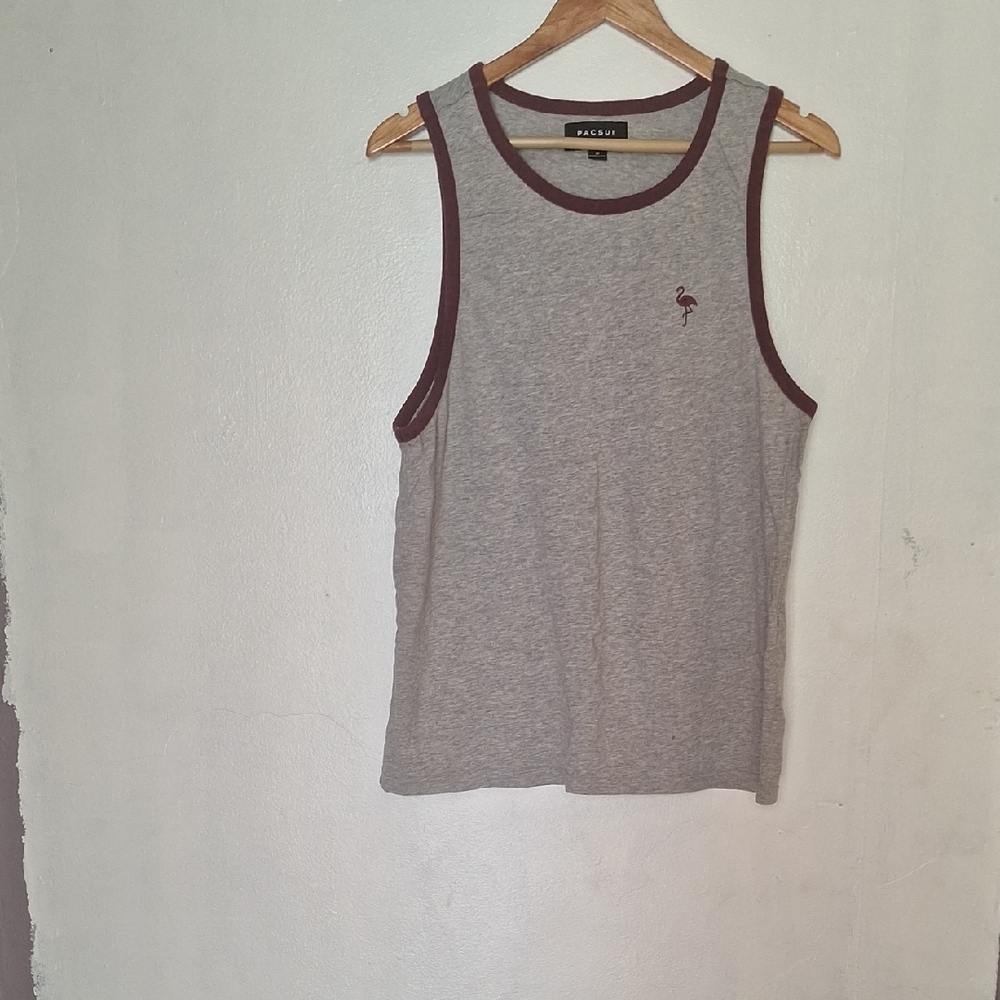 Polo Ralph Lauren Gray Tank with Maroon Accents